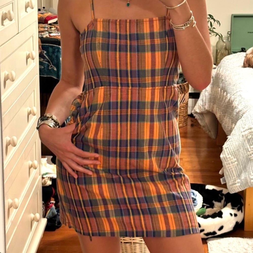 Urban Outfitters Multicolor Plaid Mini Dress